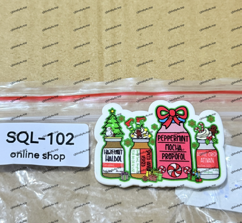 Xmas2 Glitter Acrylics for Badge Reels/Keychains/Pop Sockets ect.