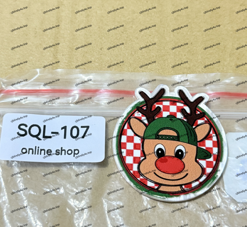 Xmas2 Glitter Acrylics for Badge Reels/Keychains/Pop Sockets ect.