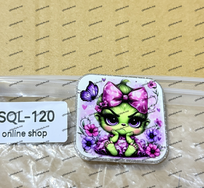Xmas2 Glitter Acrylics for Badge Reels/Keychains/Pop Sockets ect.