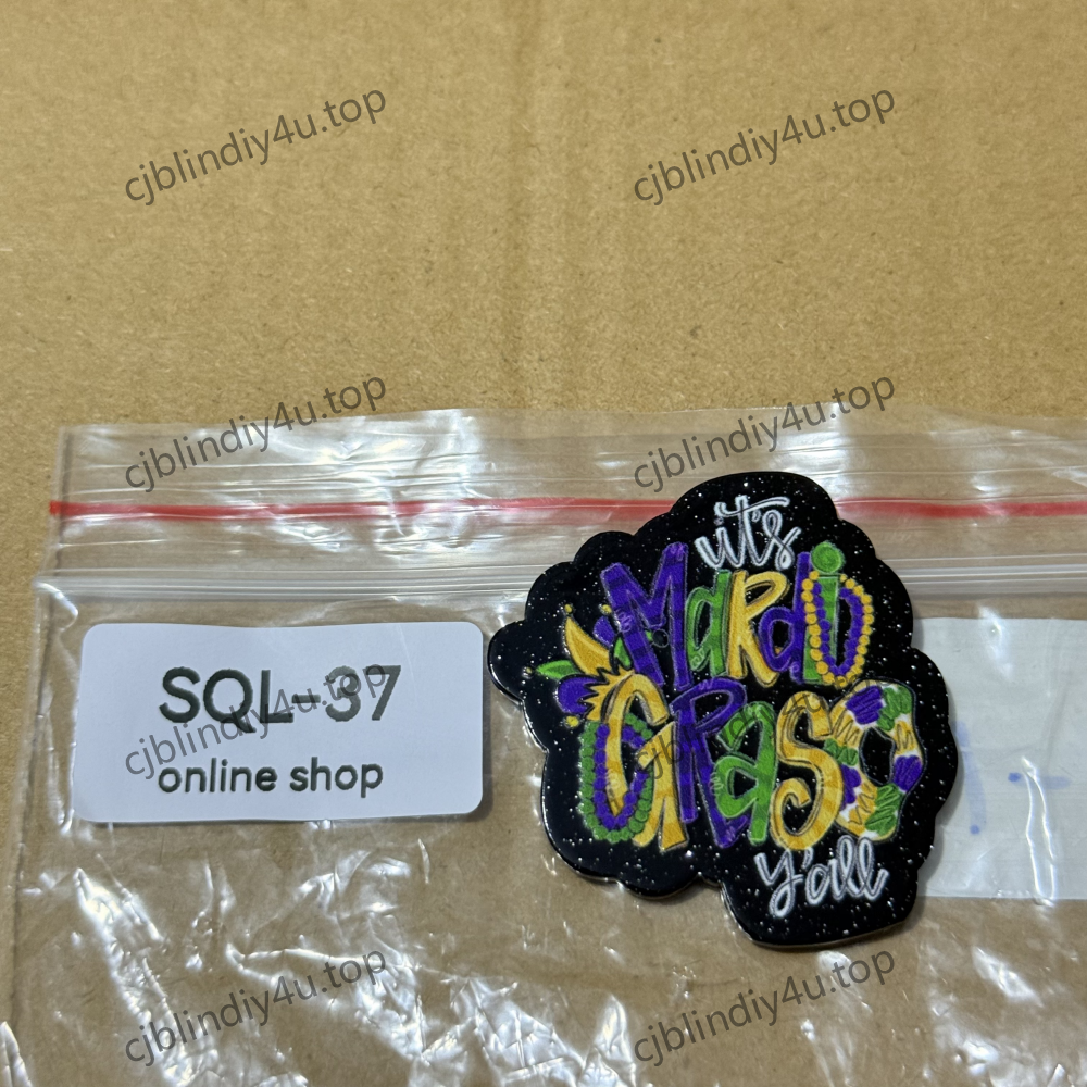 Mardi Gras/Saint Patrick's Day Theme Acrylics for Badge Reels/Keychains/Pop Sockets ect.
