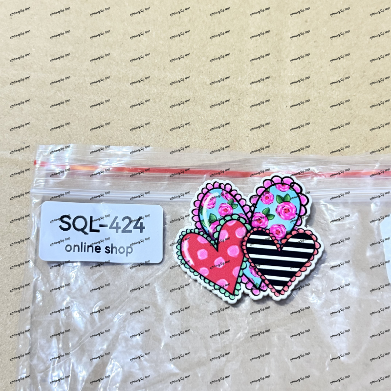 Valentines Glitter Acrylics for Badge Reels/Keychains/Pop Sockets ect.