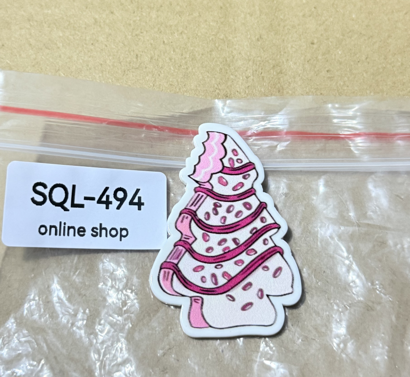 Xmas6 Glitter Acrylics for Badge Reels/Keychains/Pop Sockets ect.