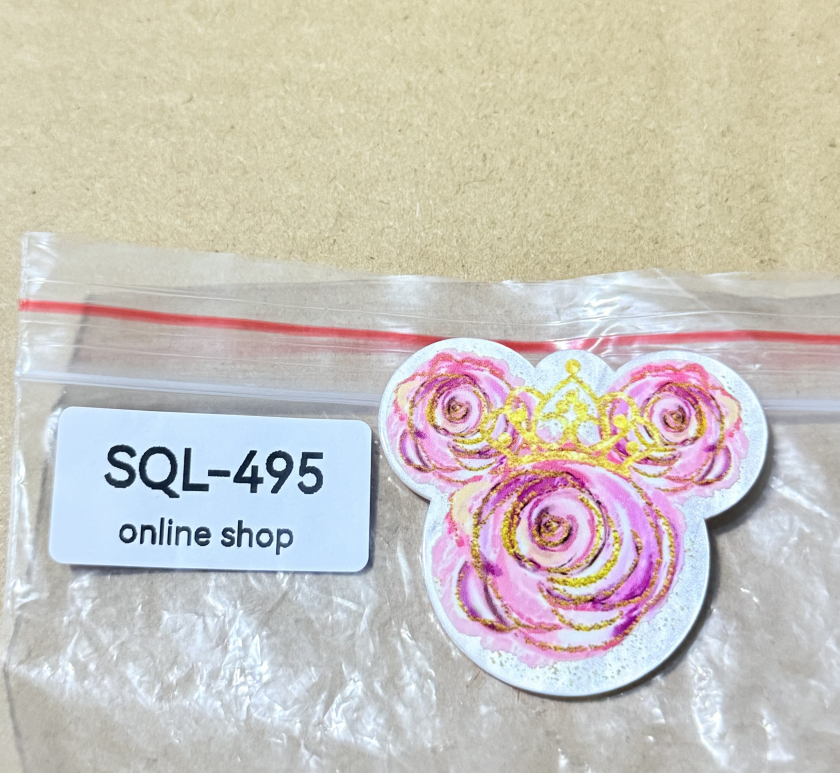 Xmas6 Glitter Acrylics for Badge Reels/Keychains/Pop Sockets ect.