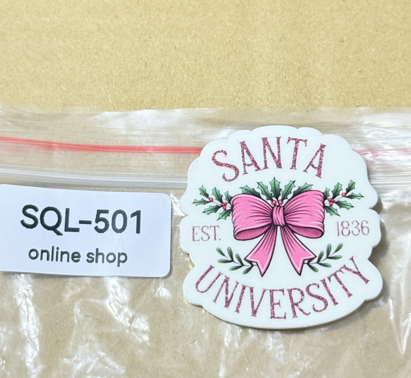 Xmas6 Glitter Acrylics for Badge Reels/Keychains/Pop Sockets ect.
