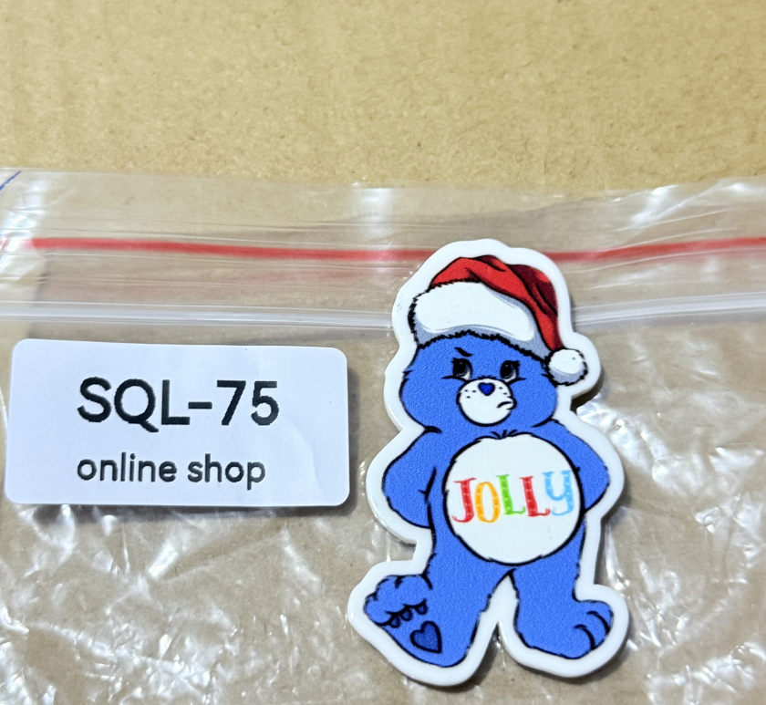 Xmas2 Glitter Acrylics for Badge Reels/Keychains/Pop Sockets ect.