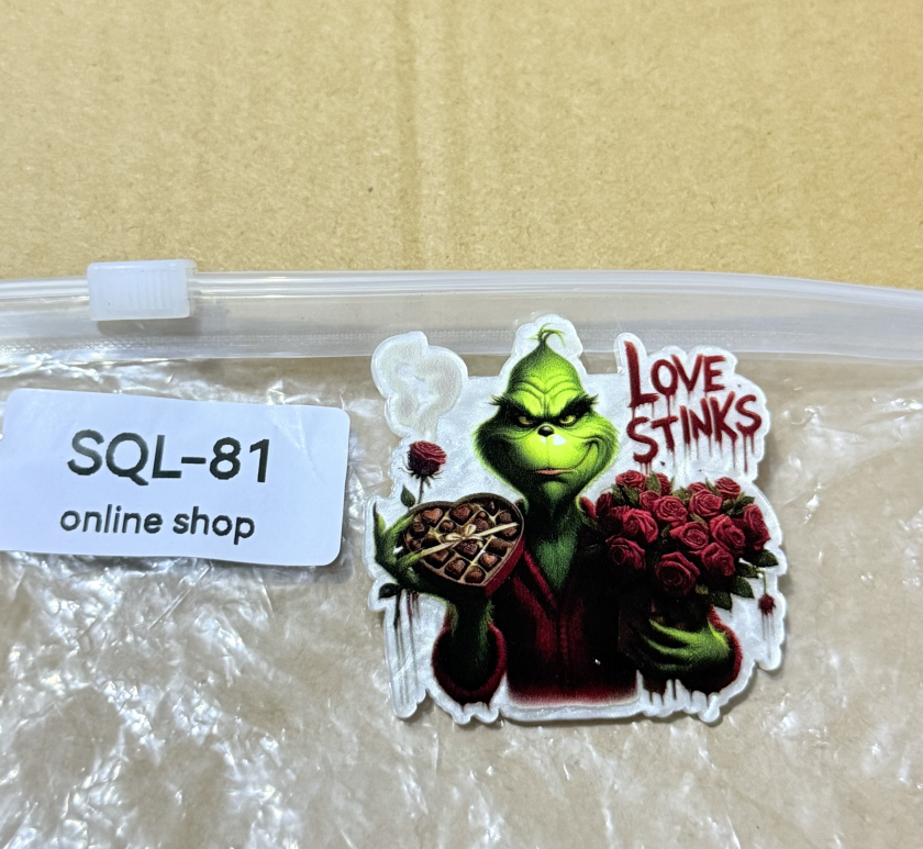 Xmas2 Glitter Acrylics for Badge Reels/Keychains/Pop Sockets ect.