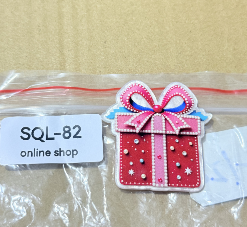 Xmas2 Glitter Acrylics for Badge Reels/Keychains/Pop Sockets ect.
