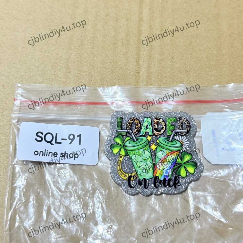 Mardi Gras/Saint Patrick's Day Theme Acrylics for Badge Reels/Keychains/Pop Sockets ect.