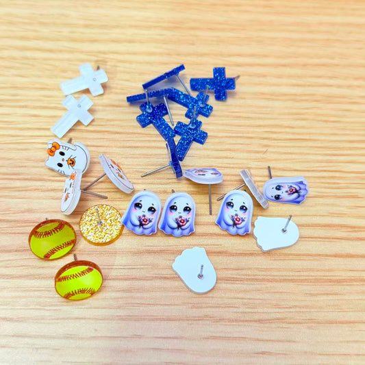 DIY Acrylic Earring Studs/ Pendant by Magic Bag