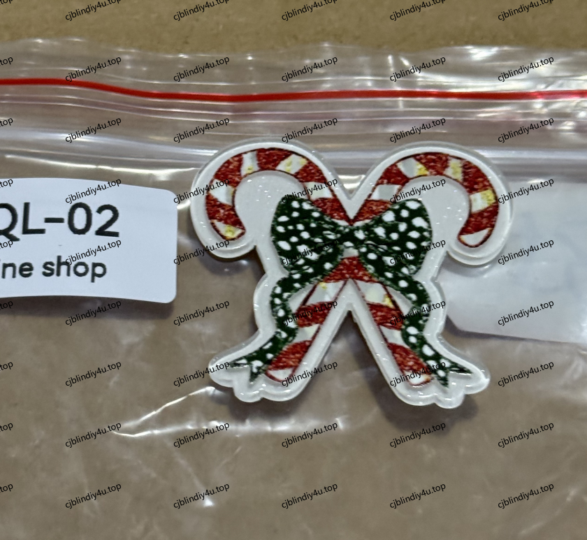 Xmas1 Glitter Acrylics for Badge Reels/Keychains/Pop Sockets ect.