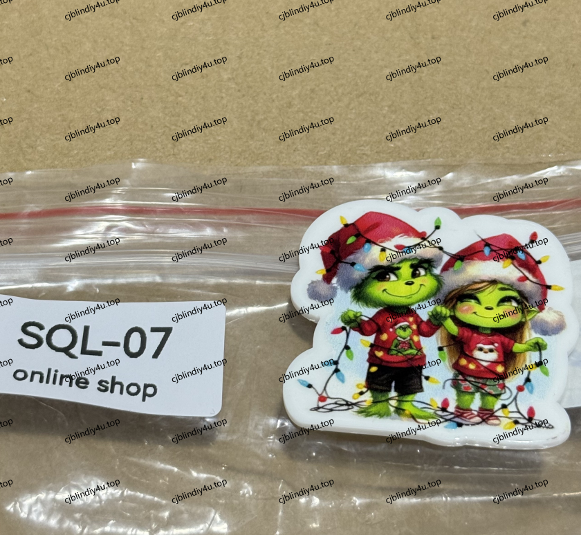 Xmas1 Glitter Acrylics for Badge Reels/Keychains/Pop Sockets ect.