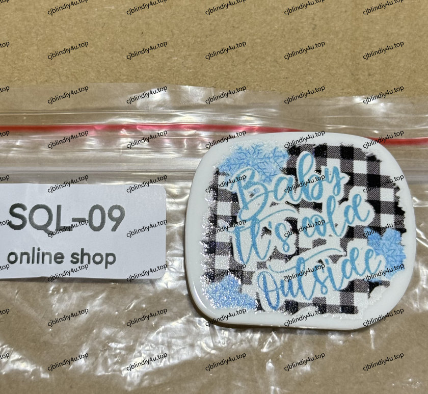Xmas1 Glitter Acrylics for Badge Reels/Keychains/Pop Sockets ect.