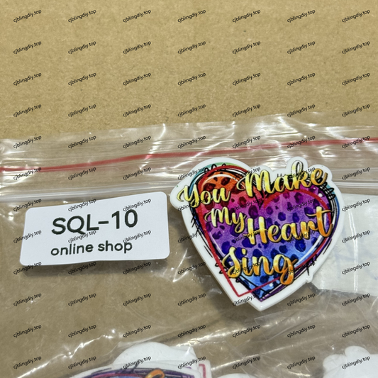 Valentines Glitter Acrylics for Badge Reels/Keychains/Pop Sockets ect.