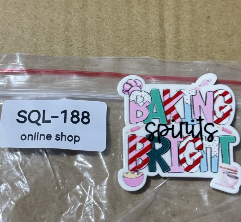 Xmas3 Glitter Acrylics for Badge Reels/Keychains/Pop Sockets ect.
