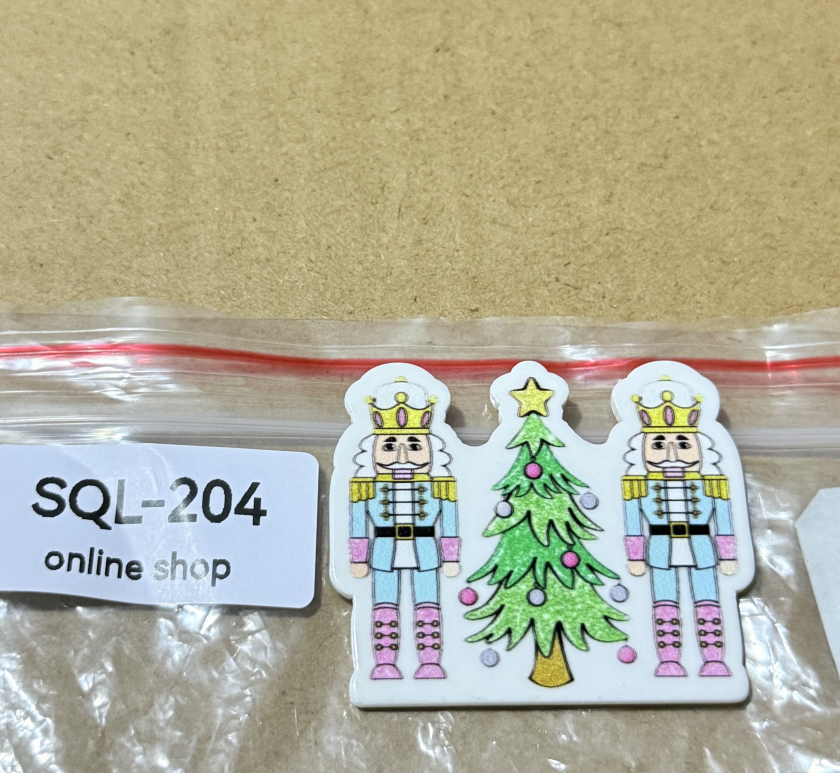 Xmas3 Glitter Acrylics for Badge Reels/Keychains/Pop Sockets ect.