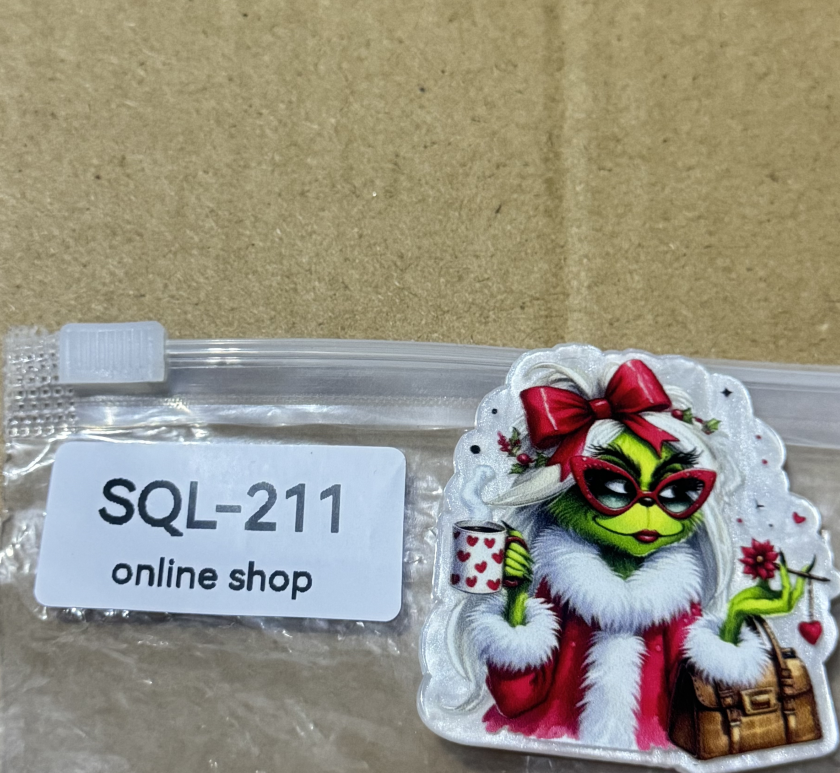 Xmas3 Glitter Acrylics for Badge Reels/Keychains/Pop Sockets ect.