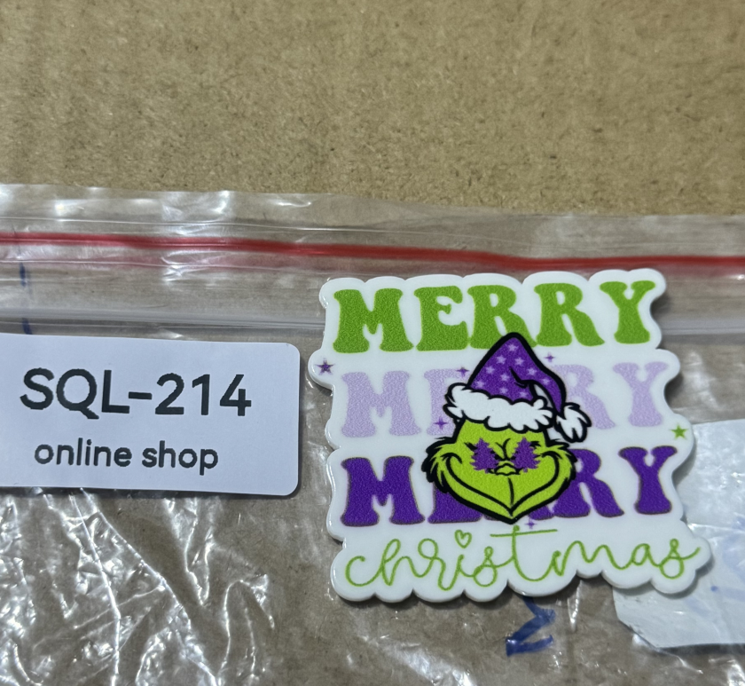 Xmas3 Glitter Acrylics for Badge Reels/Keychains/Pop Sockets ect.