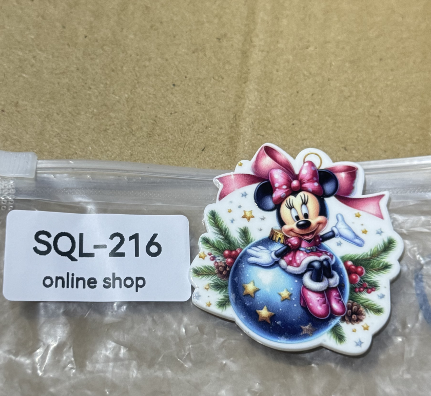 Xmas3 Glitter Acrylics for Badge Reels/Keychains/Pop Sockets ect.