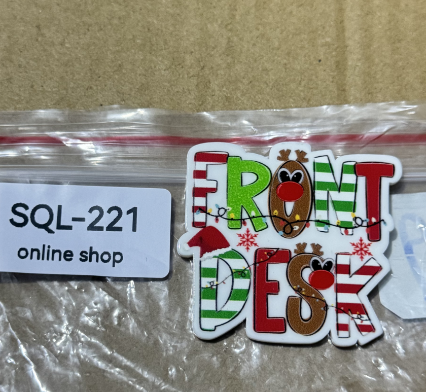Xmas3 Glitter Acrylics for Badge Reels/Keychains/Pop Sockets ect.