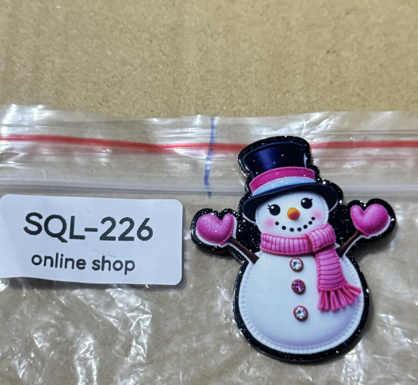 Xmas3 Glitter Acrylics for Badge Reels/Keychains/Pop Sockets ect.