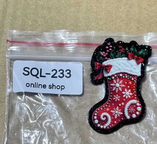Xmas4 Glitter Acrylics for Badge Reels/Keychains/Pop Sockets ect.