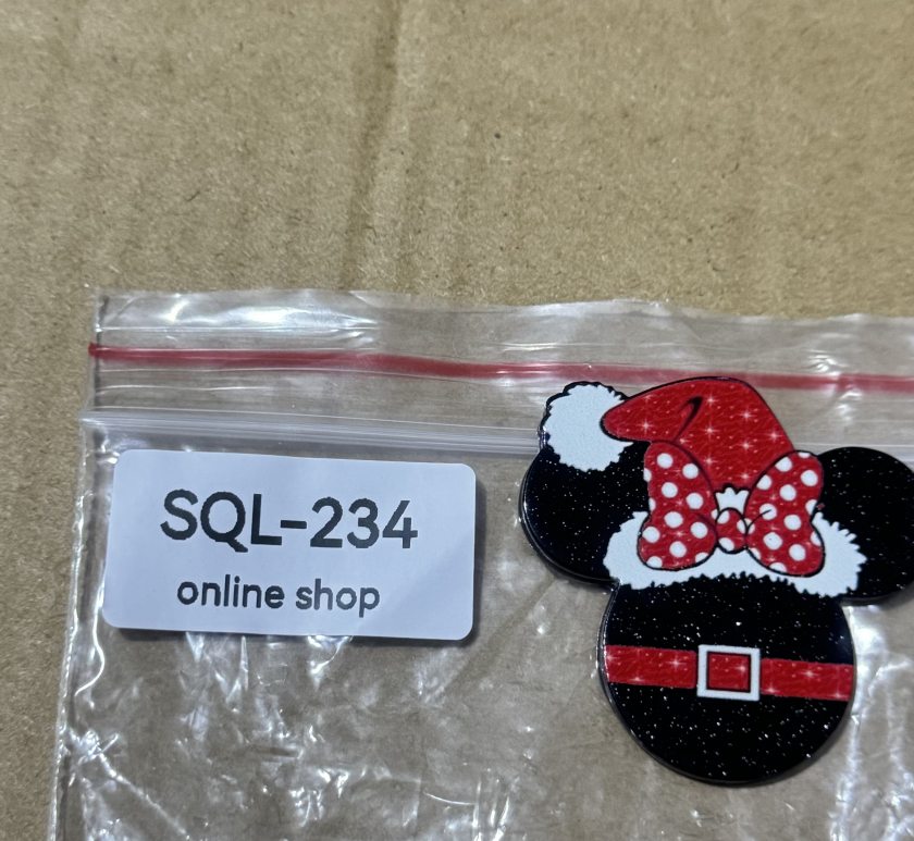 Xmas4 Glitter Acrylics for Badge Reels/Keychains/Pop Sockets ect.