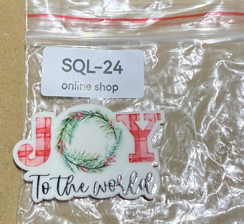 Xmas1 Glitter Acrylics for Badge Reels/Keychains/Pop Sockets ect.