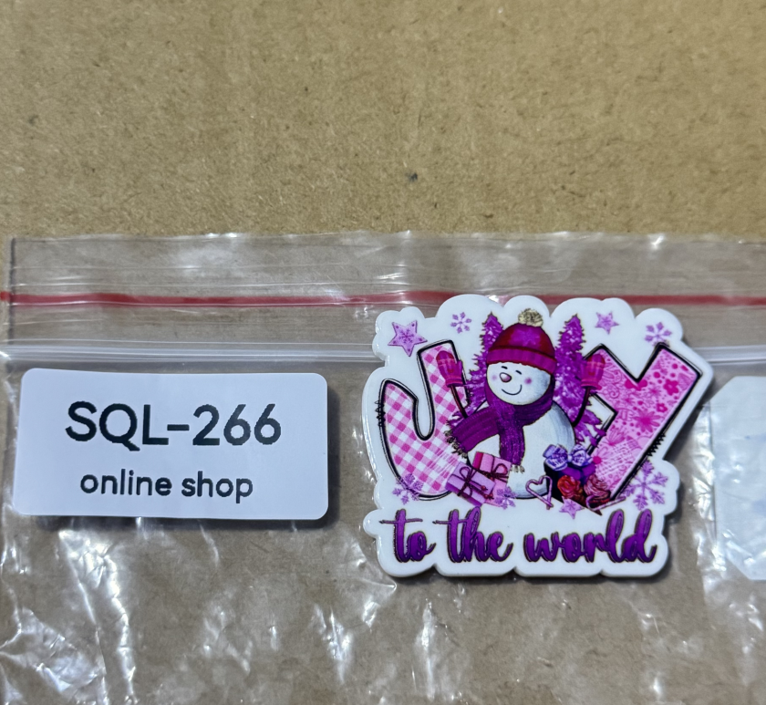 Xmas4 Glitter Acrylics for Badge Reels/Keychains/Pop Sockets ect.