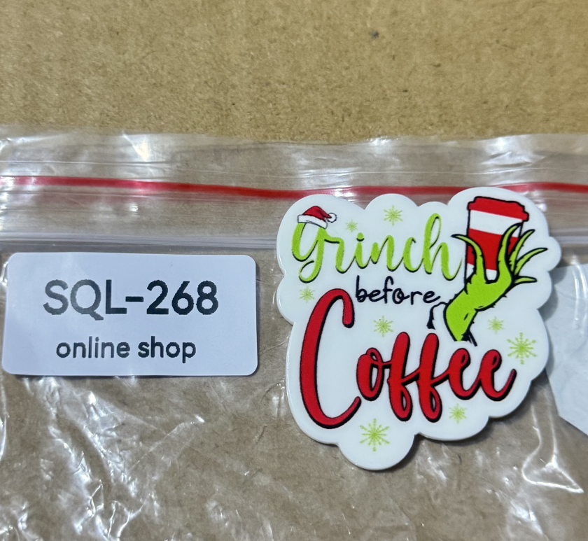 Xmas4 Glitter Acrylics for Badge Reels/Keychains/Pop Sockets ect.