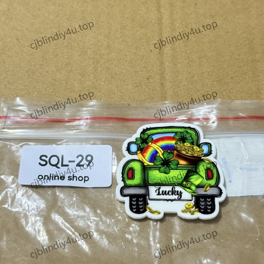Mardi Gras/Saint Patrick's Day Theme Acrylics for Badge Reels/Keychains/Pop Sockets ect.