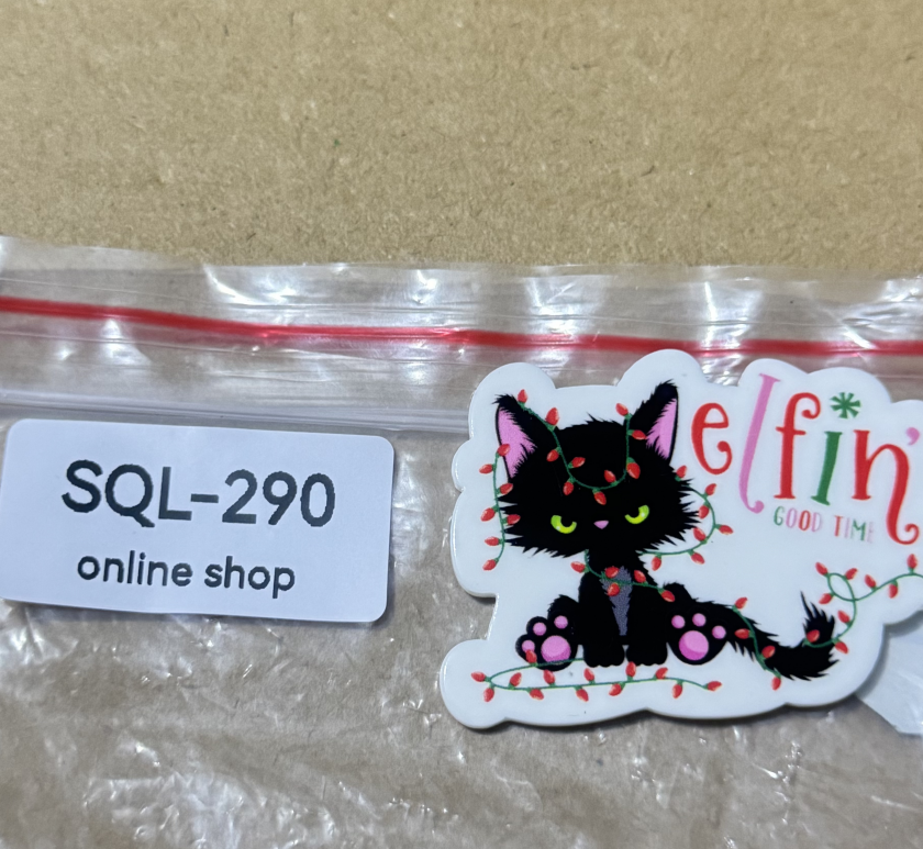 Xmas4 Glitter Acrylics for Badge Reels/Keychains/Pop Sockets ect.