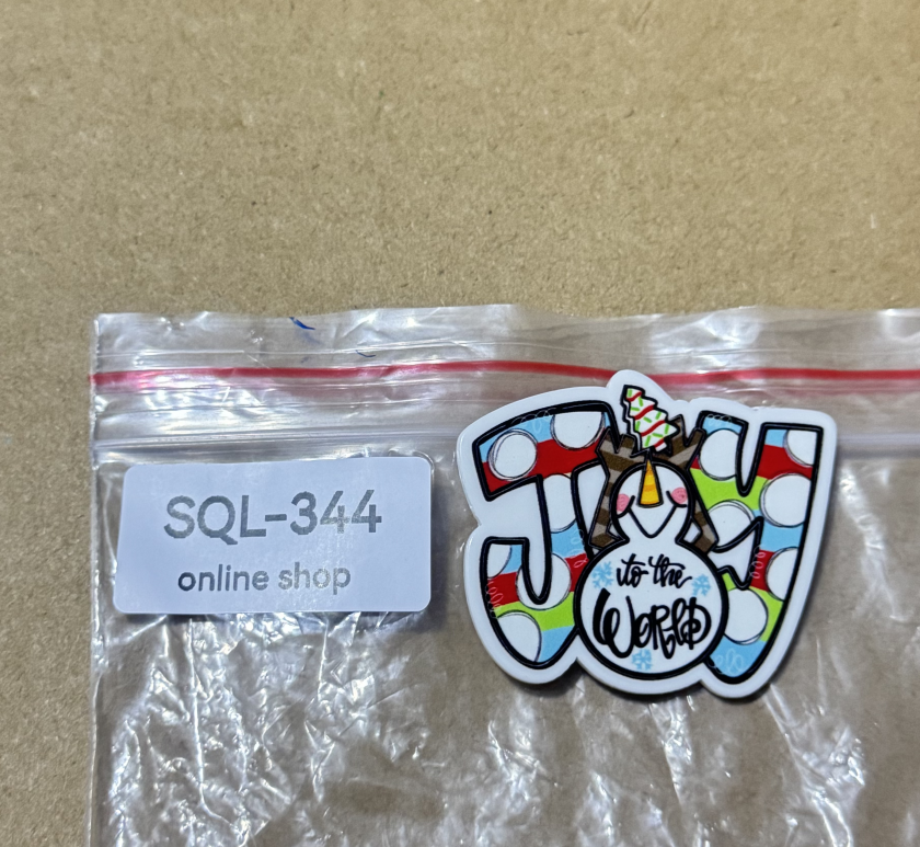 Xmas4 Glitter Acrylics for Badge Reels/Keychains/Pop Sockets ect.
