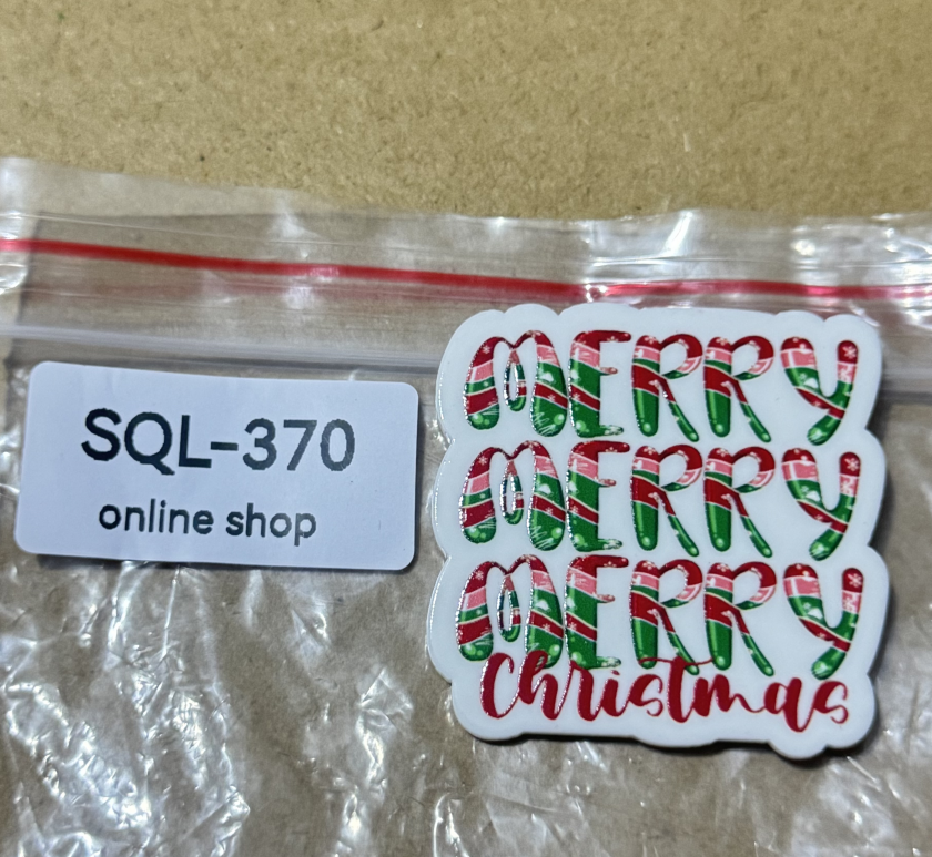 Xmas5 Glitter Acrylics for Badge Reels/Keychains/Pop Sockets ect.