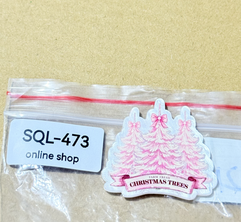 Xmas5 Glitter Acrylics for Badge Reels/Keychains/Pop Sockets ect.