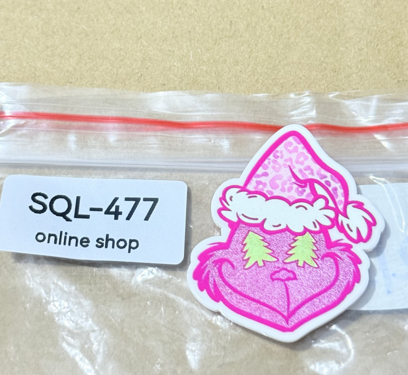 Xmas5 Glitter Acrylics for Badge Reels/Keychains/Pop Sockets ect.