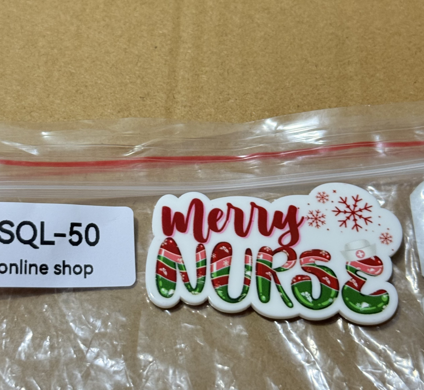 Xmas1 Glitter Acrylics for Badge Reels/Keychains/Pop Sockets ect.